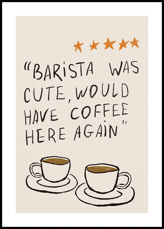 Barista was schattig poster