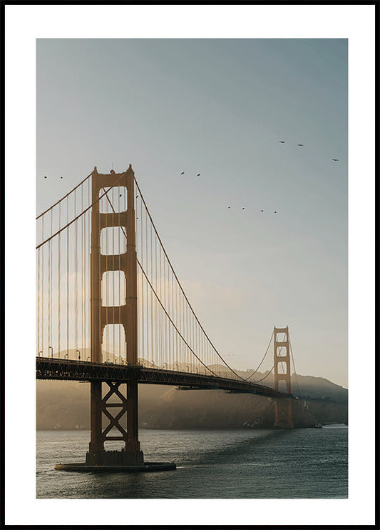 Golden Gate Bridge Zonsondergang Poster