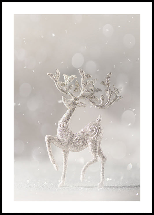 Glitter Kerst Herten Poster