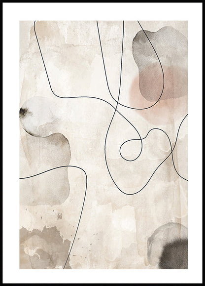 Abstracte aquarel kunstposter