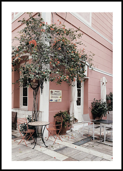 Charmante caféscène in Nafplio Poster