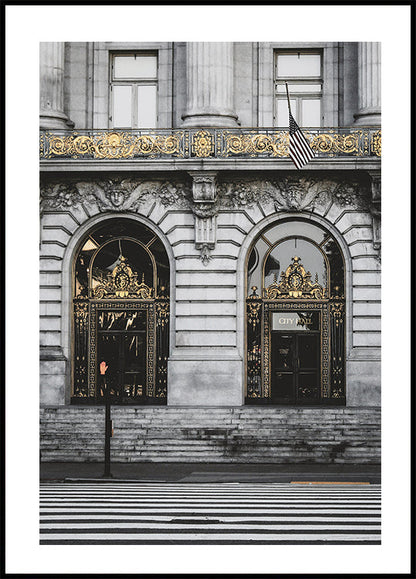 Poster van het stadhuis van San Francisco