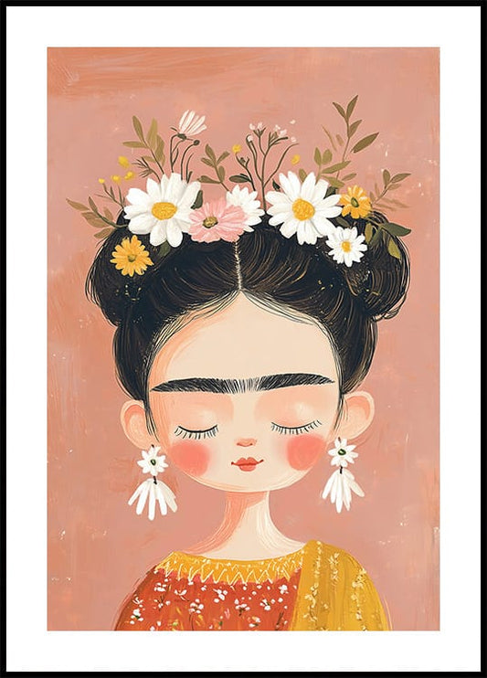 Frida Kahlo geïnspireerde kunstposter