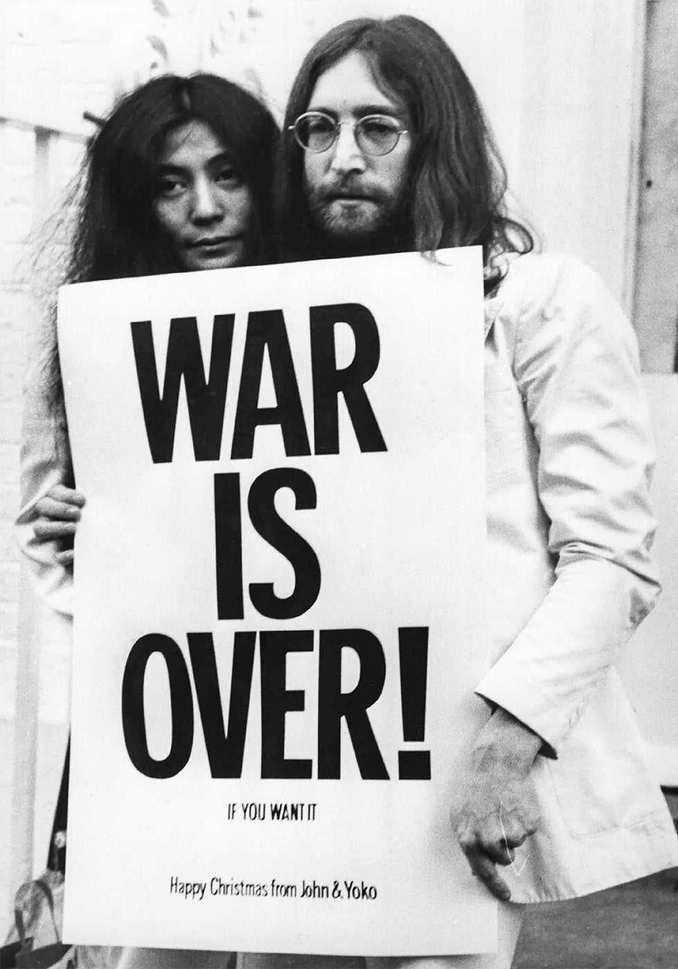 John Lennon &amp; Yoko Ono - Oorlog is voorbij Poster 