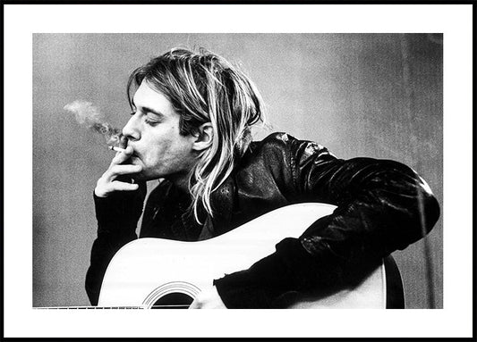 Iconische Kurt Cobain-portretposter