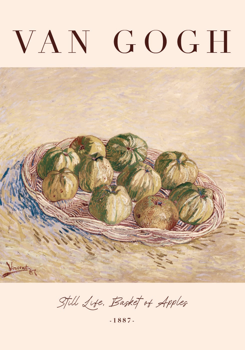 Van Gogh - Fruit in mand poster