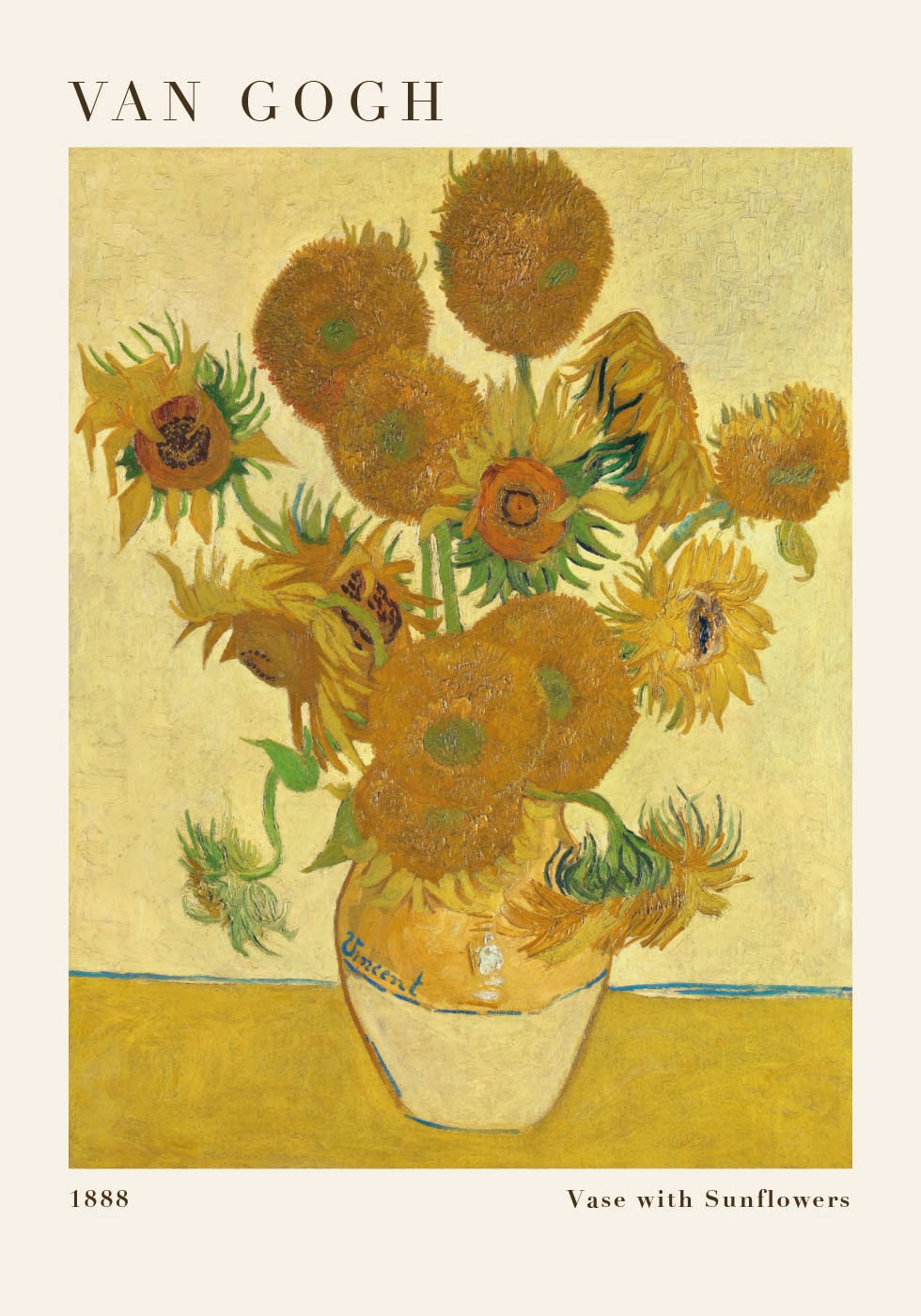 Poster Zonnebloemen van Van Gogh