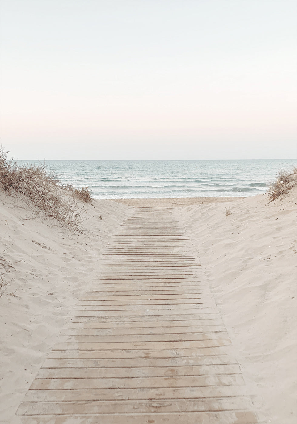 Houten pad naar het strand poster 