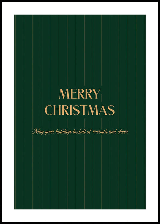 a merry christmas card with a green background