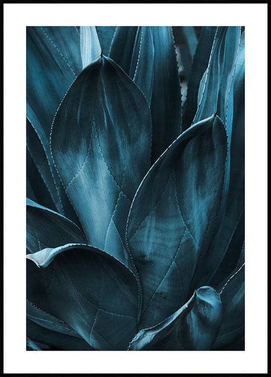 Donkerblauwe plantenposter