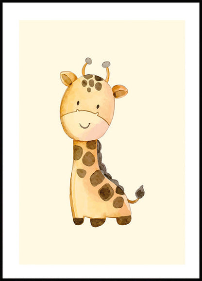 Vrolijke Giraffe Poster